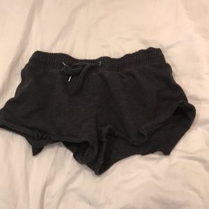 charcoal black “booty” shorts